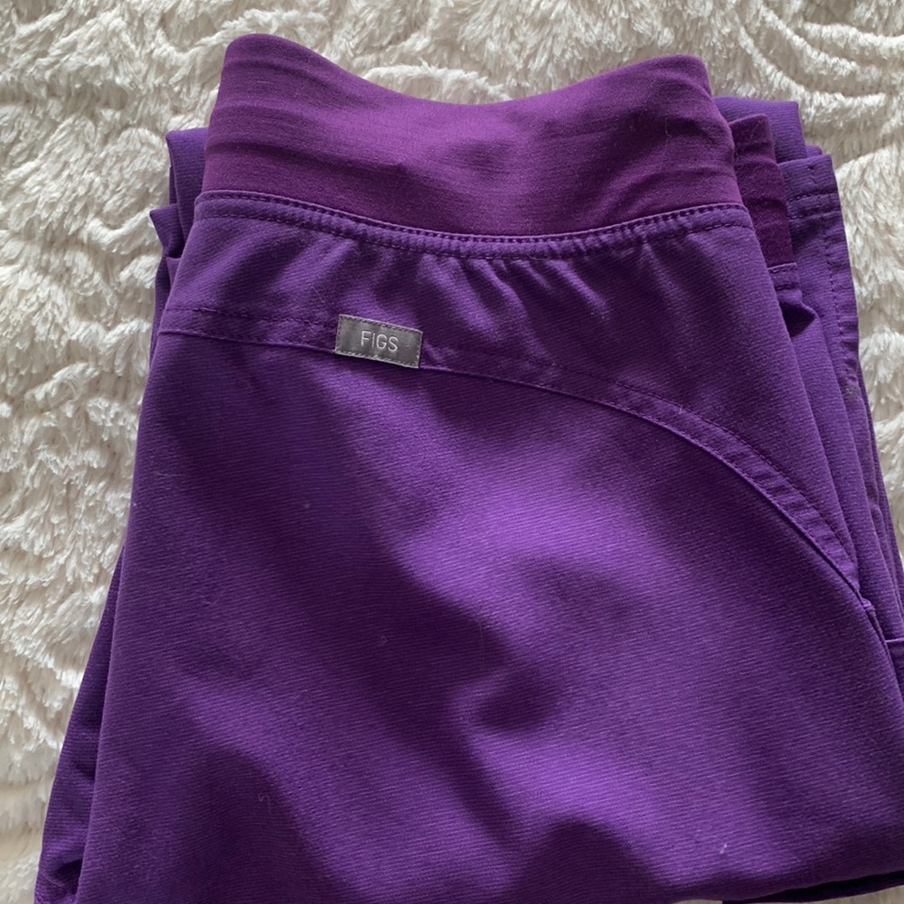 Space dye purple Livingston fig pants XS